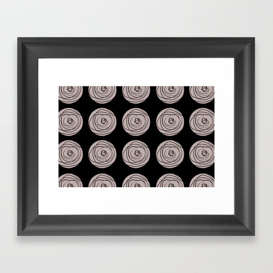Swirly Dot Pattern Framed Art Print