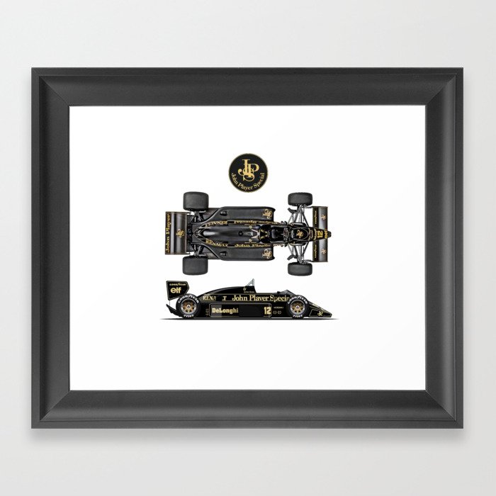 JPS Senna 1985 - RACE0006 Framed Art Print