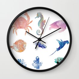 Fondo marino Wall Clock