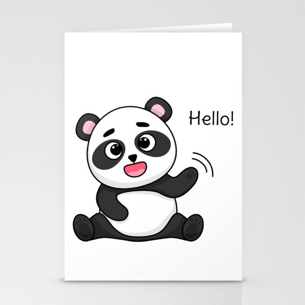 Friendly panda Stationery Cards