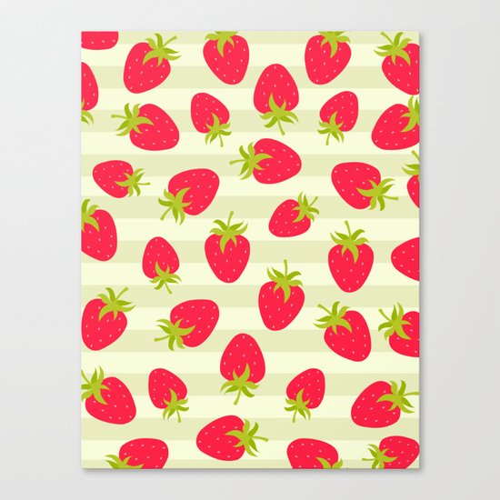 STRAWBERRY PATTERN Canvas Print
