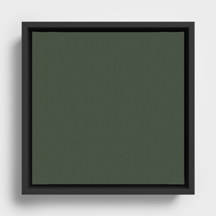 Copper Pyrite Green Framed Canvas