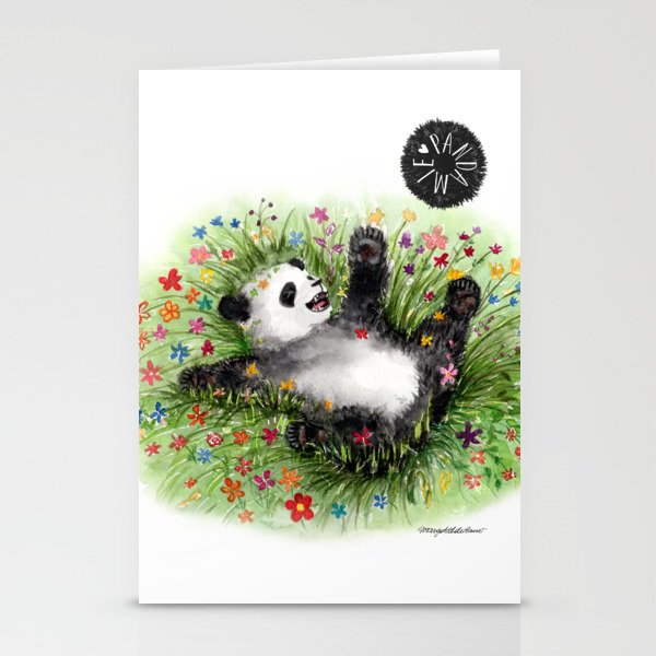 Pandamie - PandaFlowerPower Stationery Cards