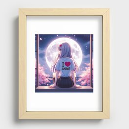 Anime Moon Recessed Framed Print