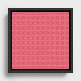 Pink geometric tribal shapes Framed Canvas
