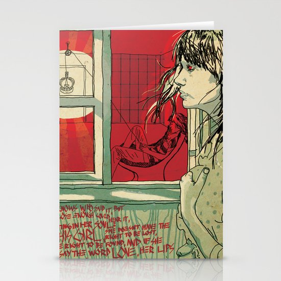 hang this girl Stationery Cards