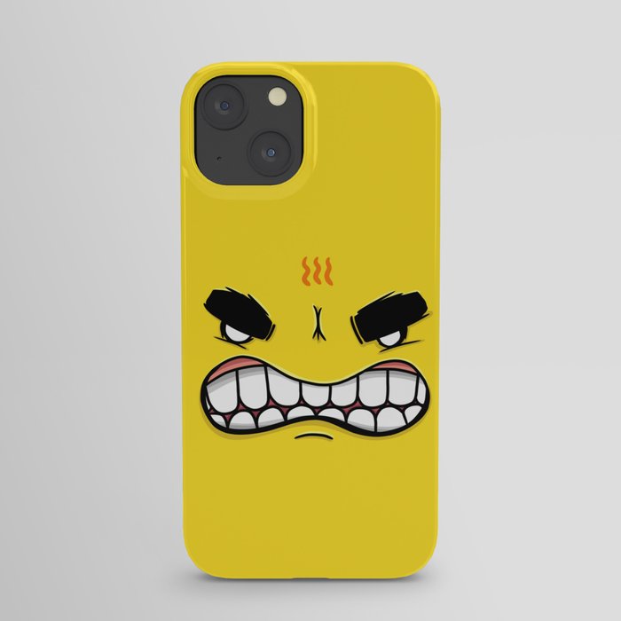 Yellow Smileys - Angry iPhone Case