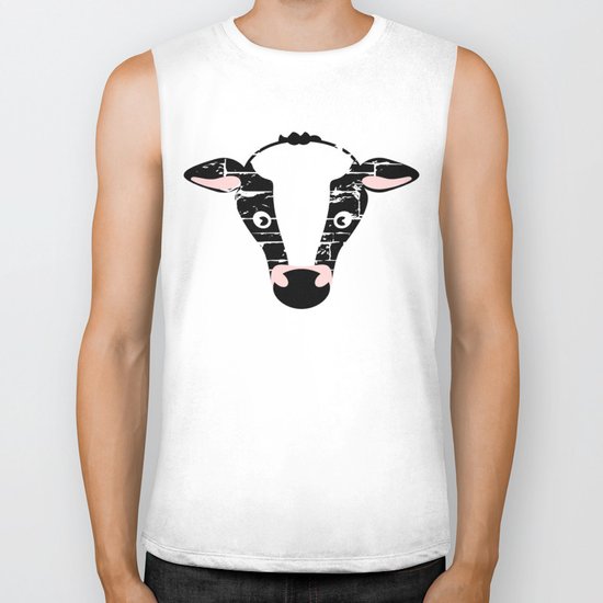 Cute Cow Face Biker Tank