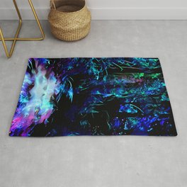 Blacklight Dreams of the Forest Area & Throw Rug
