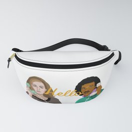 Two People Saying Hello - By Cup of Sarcasm Fanny Pack | Drawing, Hello, Twopeople, Cupofsarcasim, Brookecleveland, Illustration, Funnymug, Sarcasm, Cartoon, Cupofsarcasm 