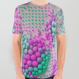 DOTS Pink and Green All Over Graphic Tee