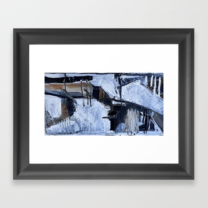 Long Winter Abstract Framed Art Print