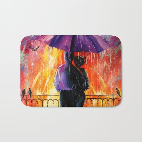 Rain for lovers Bath Mat