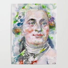 LOUIS XVI watercolor portrait Poster