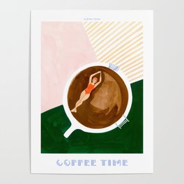 Swimming in Coffee Poster