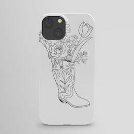 Floral Cowboy Boot iPhone Case