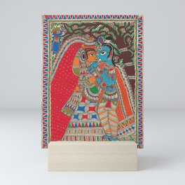 Krishna And Radha Mini Art Print