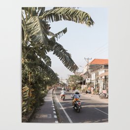 Tropical Road On Bali Island Art Print | Summer Holiday Photo | Digital Indonesia Travel Photography Poster
