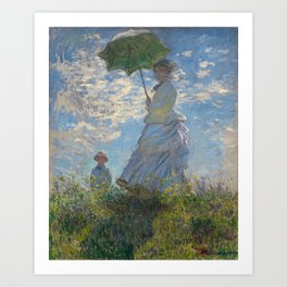 The Walk, Woman with a Parasol by Claude Monet Art Print