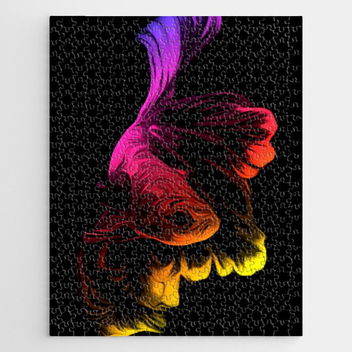 Colourfull bettafish, beautiful dance Jigsaw Puzzle