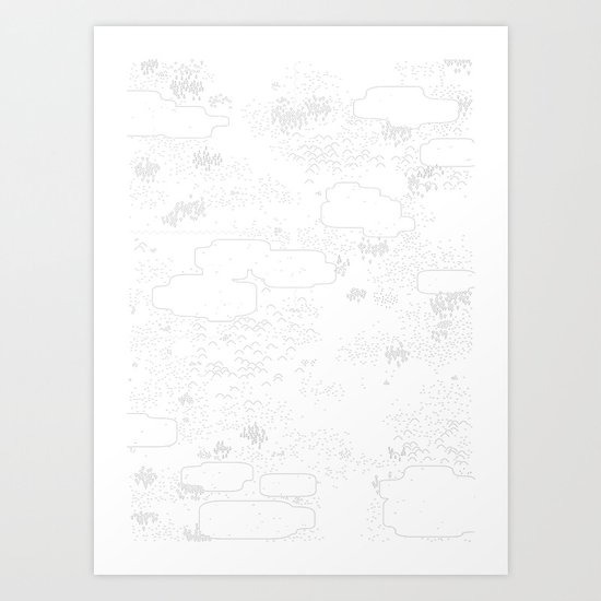 land of 15 towns and a cemetary Art Print
