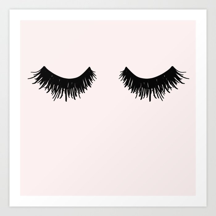 Lashes Print Decor Pink Eyelash Decor Eyelash Room Decor Lash