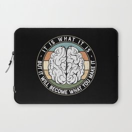 Vintage Brain Motivational Quote Laptop Sleeve