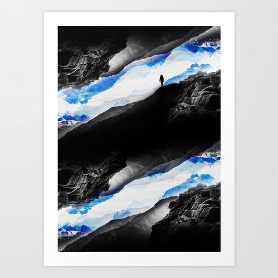 Vision of the frosty mountains Art Print