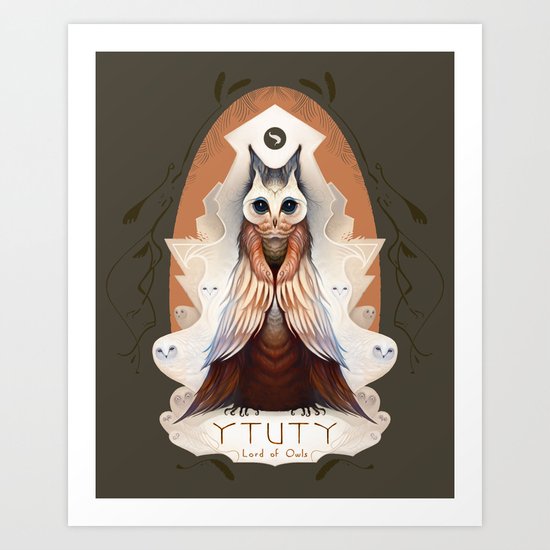 Ytuty Lord of Owls Art Print