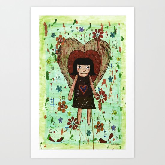 Broken girl Art Print