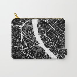 Budapest, Hungary, City Map - Black Carry-All Pouch
