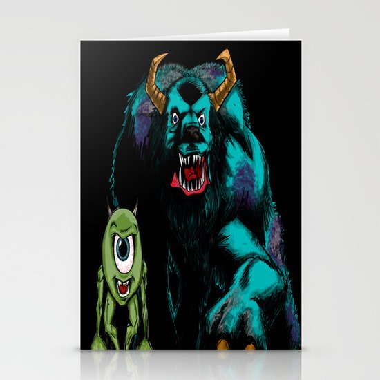 Mike & Sully (black)... Stationery Cards