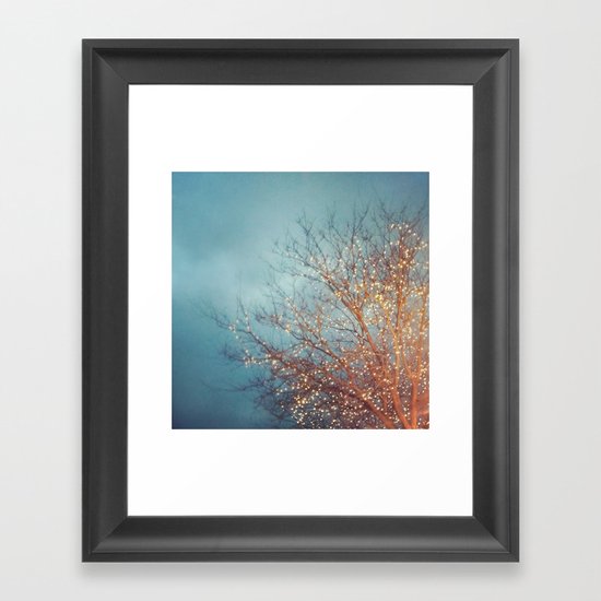 December Lights Framed Art Print