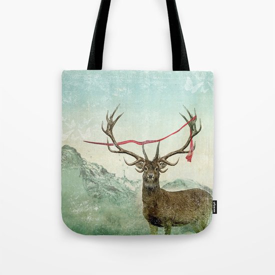 hold deer, tsunami Tote Bag