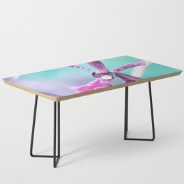 Orchid In Purple And Turquoise Blue  Coffee Table