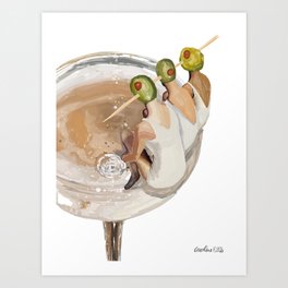 Poolside Martini 2 Art Print