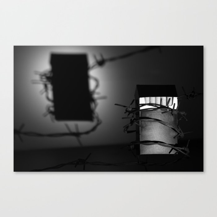 cigarette pack with a shadow Canvas Print