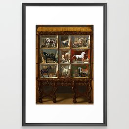horse cabinet Framed Art Print