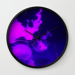 Jellyfish Wall Clock | Purple, Photo, Sea, Jellys, Beautiful, Ocean, Pink, Water, Jellyfishswimming, Pinkjellyfish 
