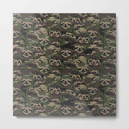Sloth Camouflage Metal Print