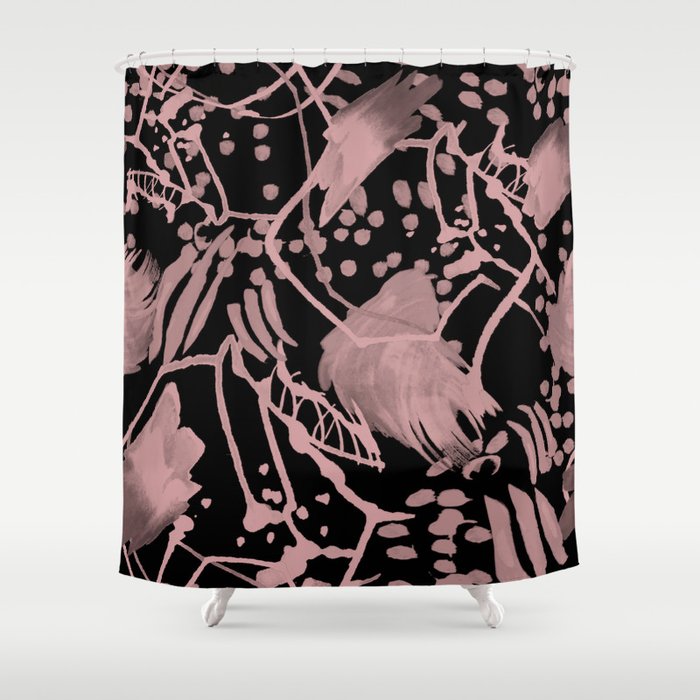 Electrical Spots in Black and Pink! Shower Curtain