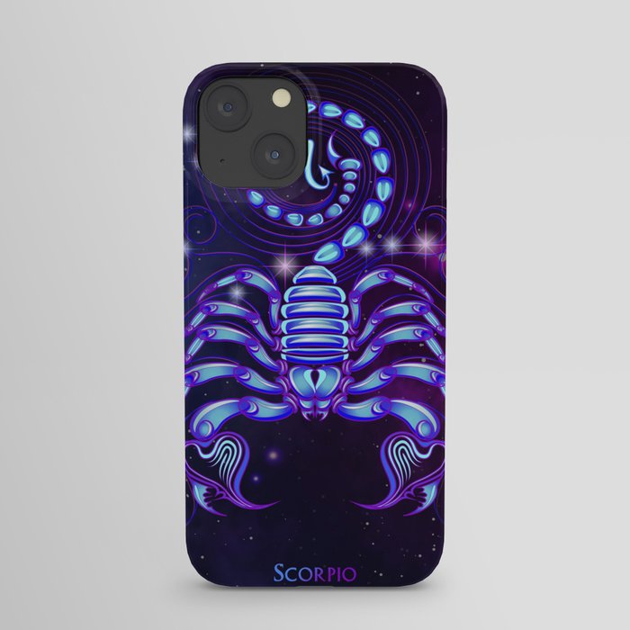 Zodiac neon signs — Scorpio iPhone Case