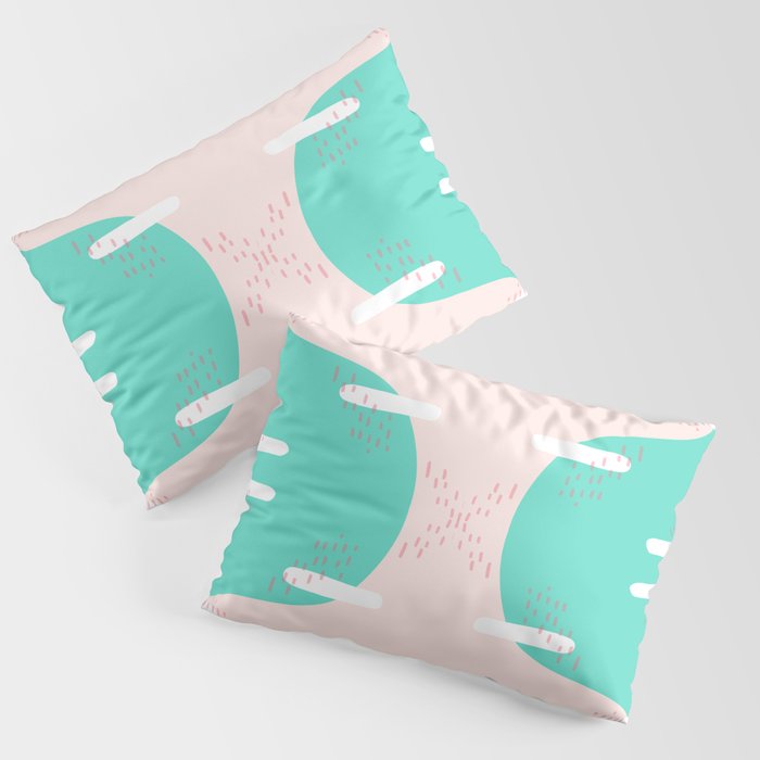 Pastel Dash And Dots Hourglass Pattern Pillow Sham