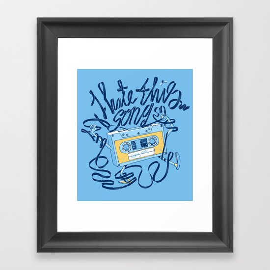 Sad song Framed Art Print