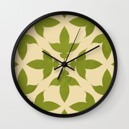 Green pattern Wall Clock
