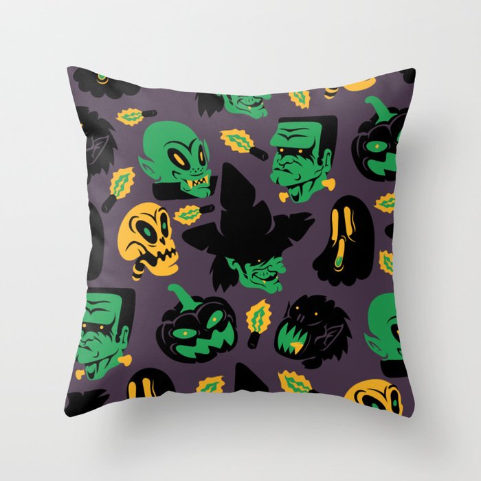 Monsters Throw Pillow