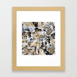 Abstract Surface Marbling Texture Brushtroke Painting  Framed Art Print