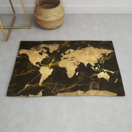 world map marble 5 Rug