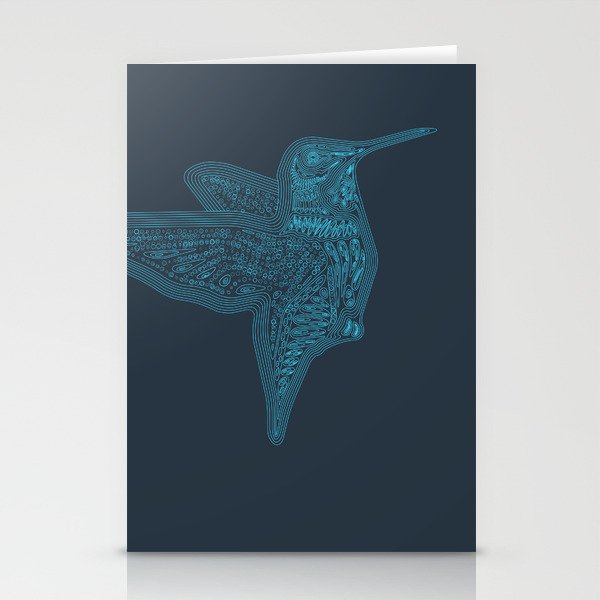 Humming Bird Blue Stationery Cards