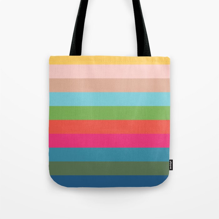 Tripurasura - Colorful Abstract Stripes Tote Bag